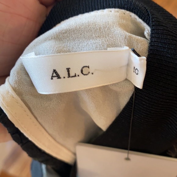 NWT A.L.C. Sid Poly Top in Black & White Size 10 (Style #5693RL) - Picture 8 of 11